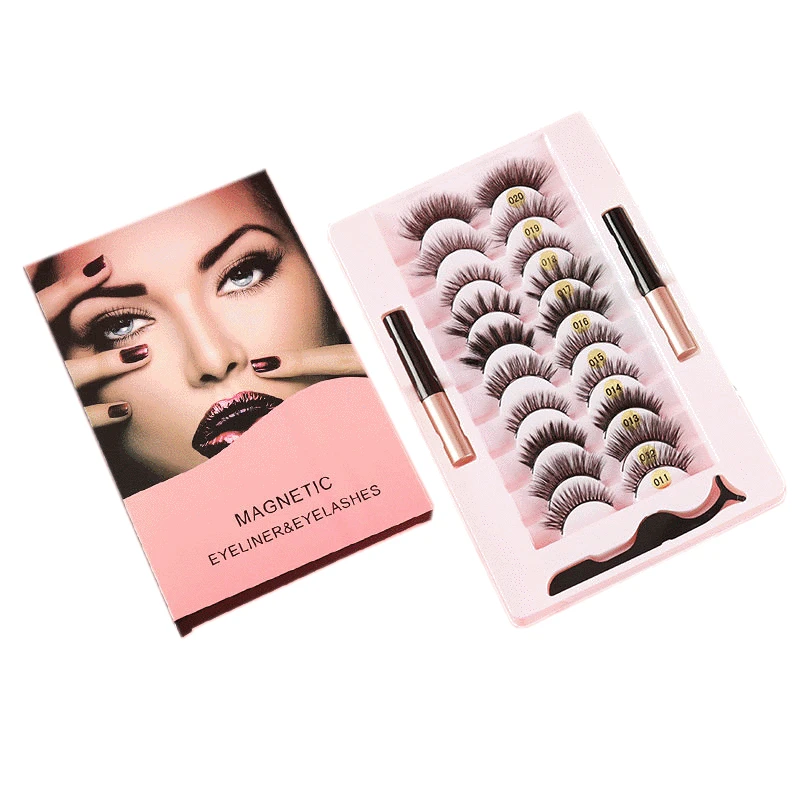 

eyelash magnetic eyelashes private label mink magnetic eyelashes 10 magnets eyeliner set kit 5 pairs 10 pairs