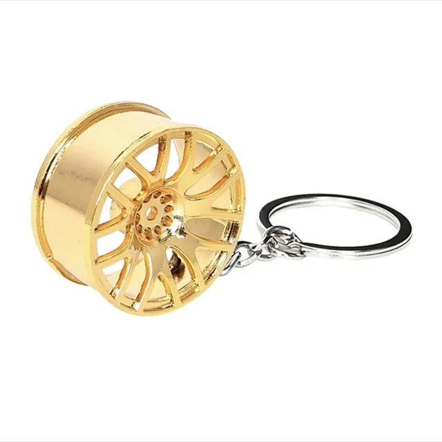 Car Wheel Tire Keychain Creative Mini Car Key Ring Auto Car Parts Key