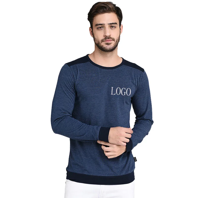 

New Printing Soft 100% Cotton Heavy Cotton Long Sleeve Round Neck Men'S T Shirt
