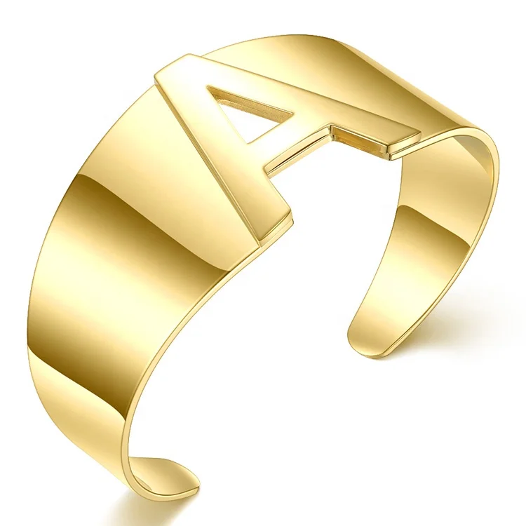 2020 The Latest High Quality 18k Gold Plated Stainless Steel Letter