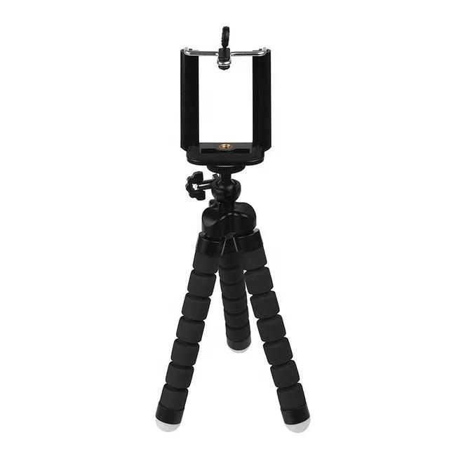 

Phone Mini Tripod Flexible Mobile Phone Tripod Stand Compatible with Smartphones, Black