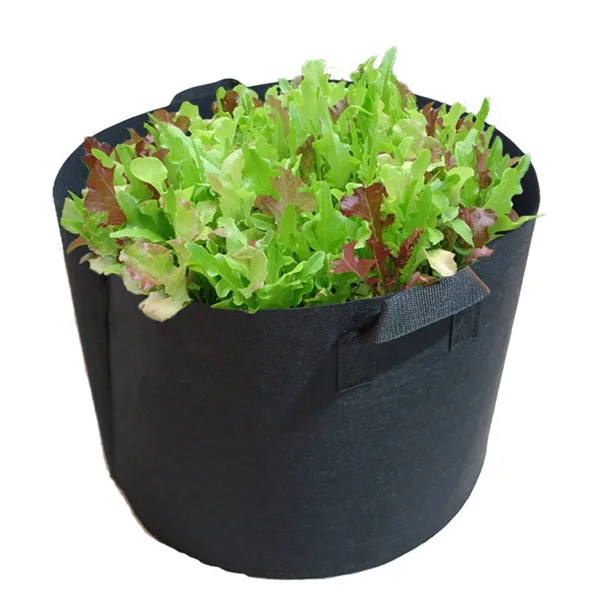 

1 3 5 7 10 15 20 25 30 100 Gallon Non Woven Planter Grow Bags Aeration Fabric Pots Garden Grow Bags, Black