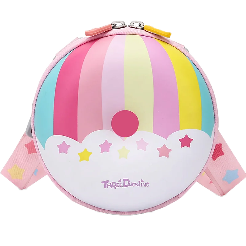 

2021 Kawaii EVA Waterproof Kid Purse Cute Donut Toddler Satchel Bag Mini Party Bag Crossbody Bags for Kindergarten little Girl, Pink/black