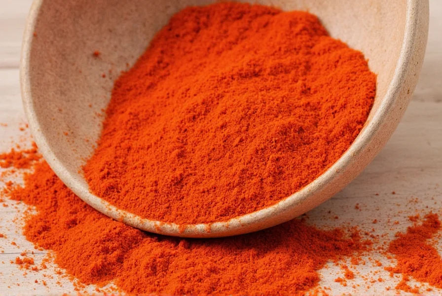 Chef comparing different spice options for cayenne pepper substitute on kitchen counter