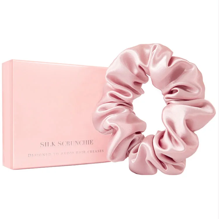 

22mm 2022 hot high quality silk satin hair ties elastics 100% mulberry silk scrunchies for hair