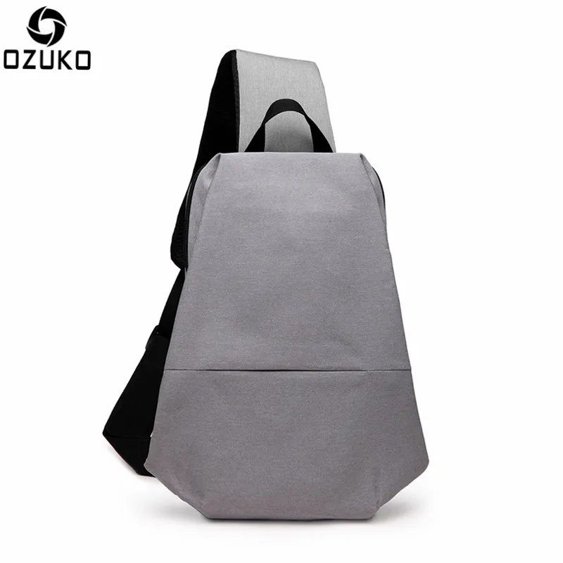 

2021 Ozuko New Arrival Waterproof Laptop Pocket Back Pack Bags Custom Bag Small Messenger Bags Crossbody, Black/blue/grey