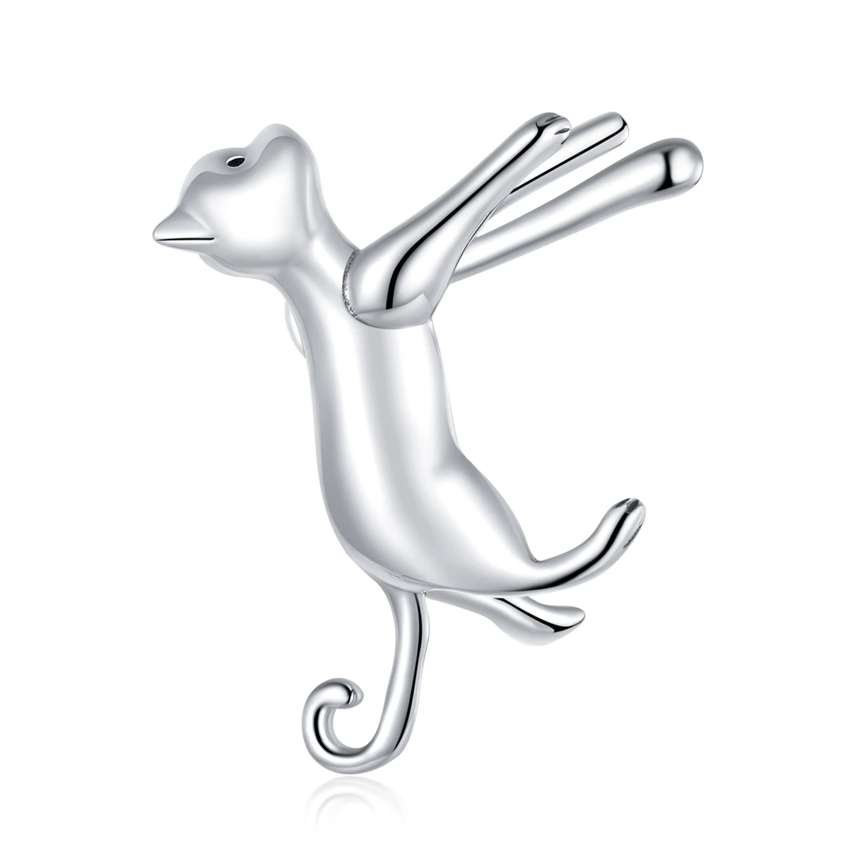 

hot sale cute earring climbing cat 925 silver stud earring