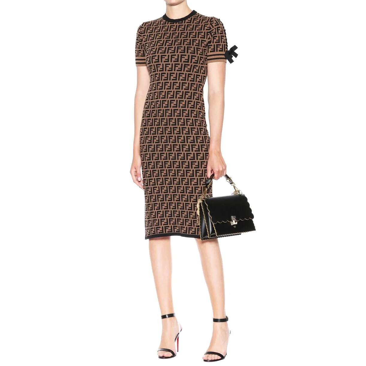 

Ladies Casual Sweater Clothing Supplier Spot Wholesale Letter Cutout Jacquard Midi Dress Women