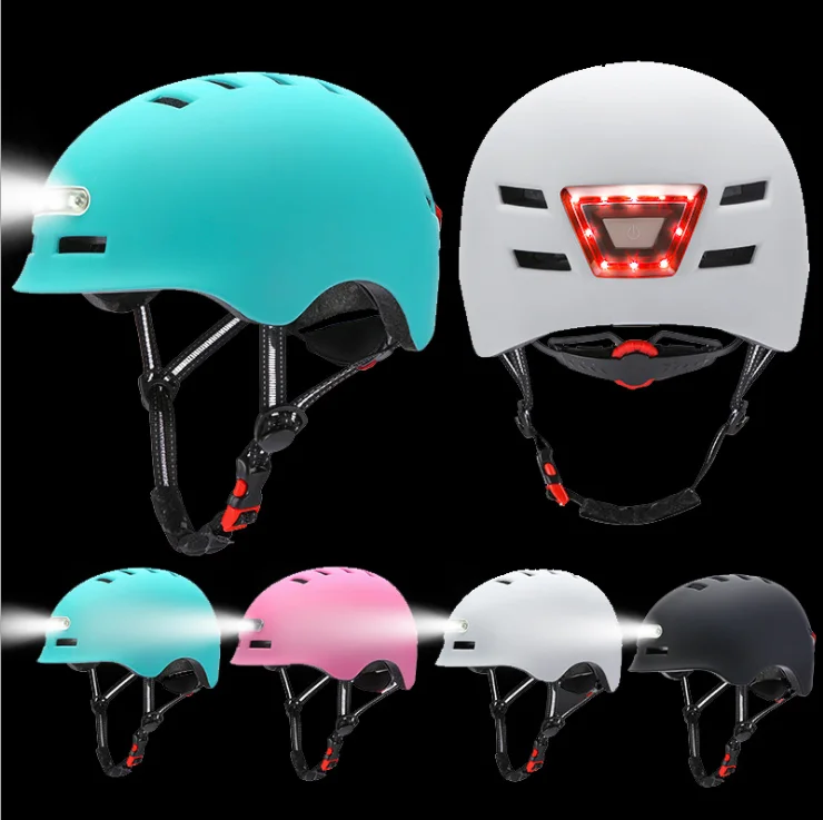 

Bicycle Bike Cycling Helmets Women Men Skateboard Sports Safe Helmet Front Rear Light Lamp LED light electric scooter helmets