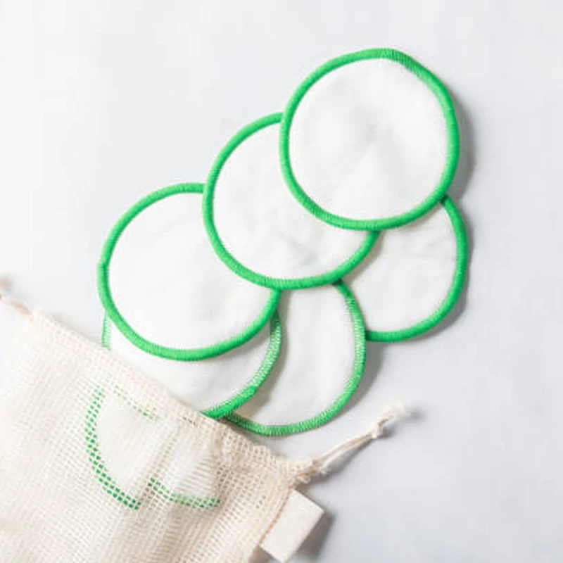 

Factory Price Washable Organic Cotton Rounds Bamboo Makeup Remover Pads