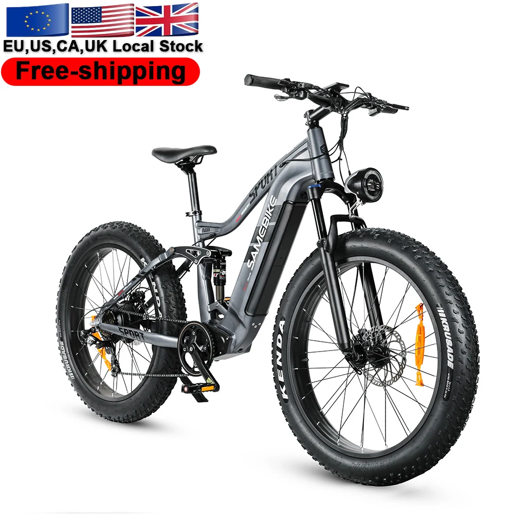 

RS-A08 SAMEBIKE US warehouse 21 Speeds 48V17a lithium 750w power full suspension folding electric bike