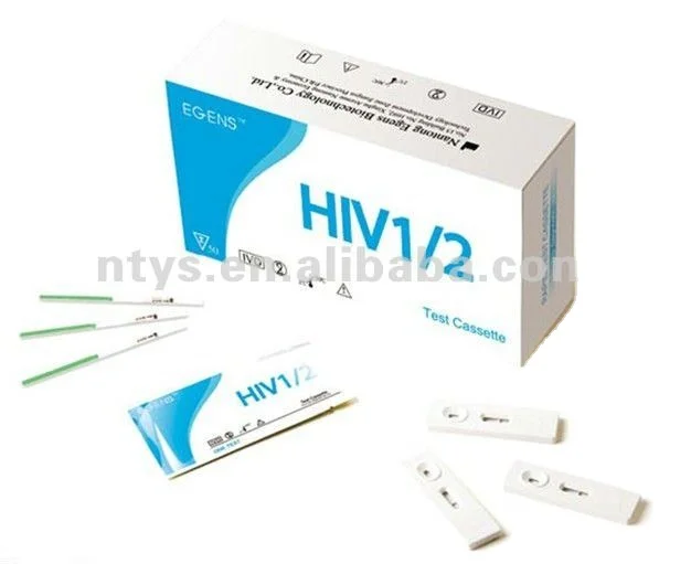 
Egens HIV1/2 rapid test kit in 1 min for home use hiv1+2 test kit 