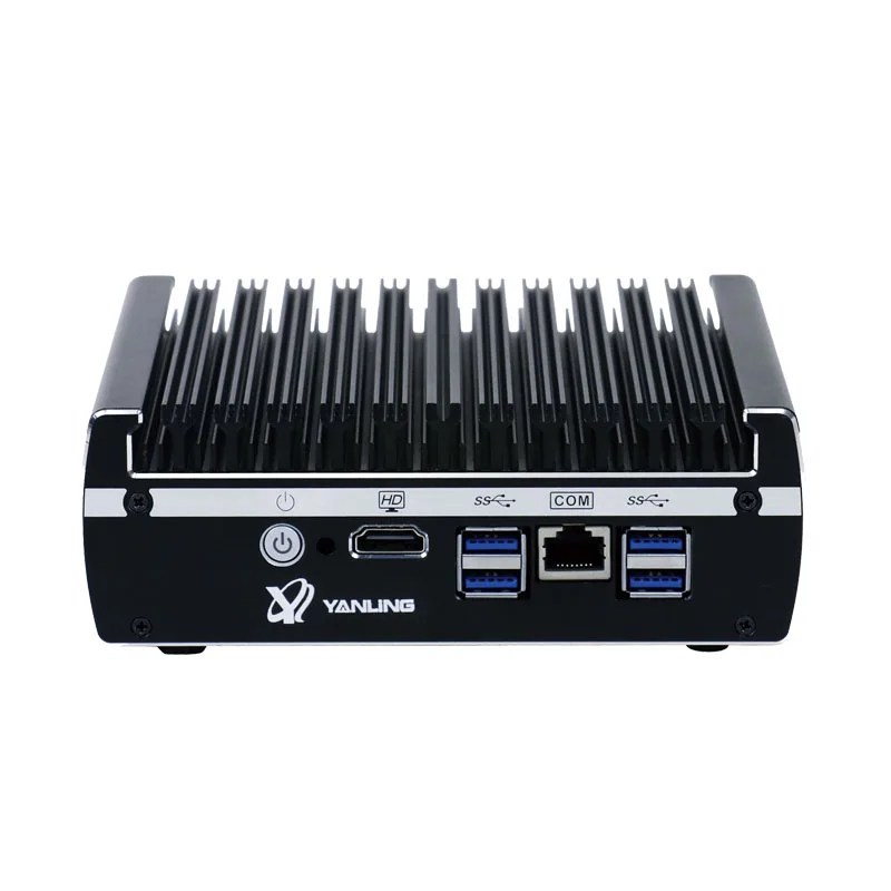 

6 Gigabit lan mini pc Skylake Core i3 7100U processor pc Nano system fanless linux mini computer VPN server