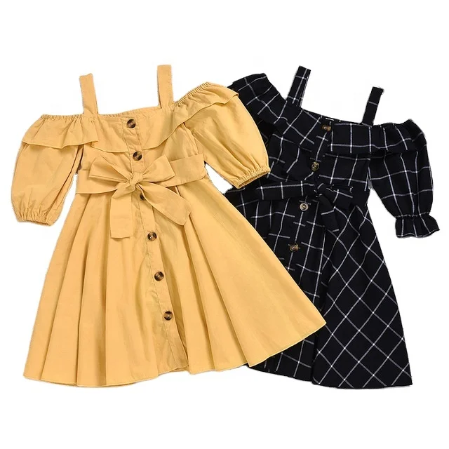 

2021 European Popular Fashion Girls Plaid Dress Cardigan Braces Skirt for Summer