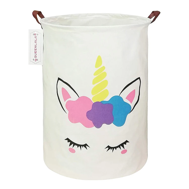 

Cheap multi designs custom fabric canvas cotton foldable laundry hamper clothes basket, Customized color