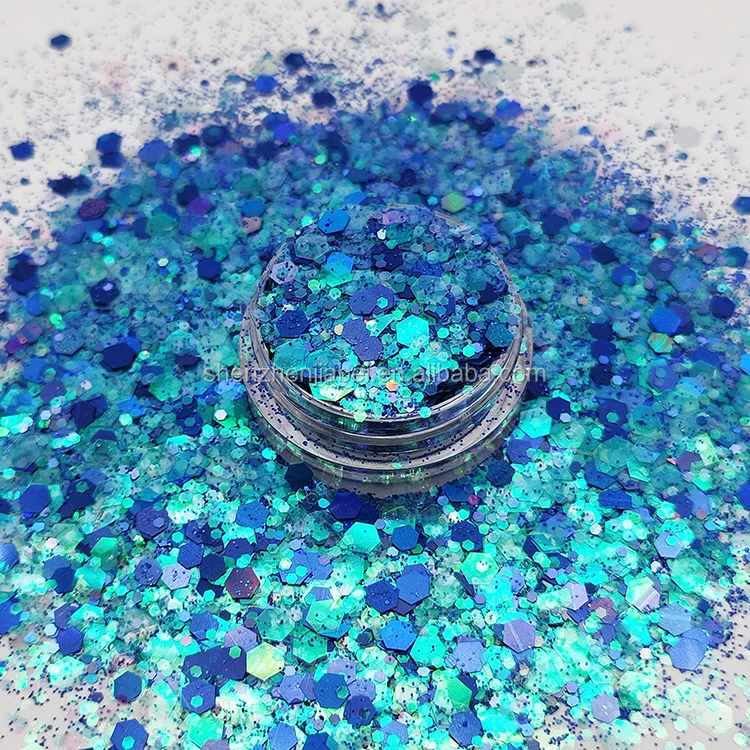 Wholesale Bulk Glitter Nontoxic Ecofriendly Chunky Glitter Powder For