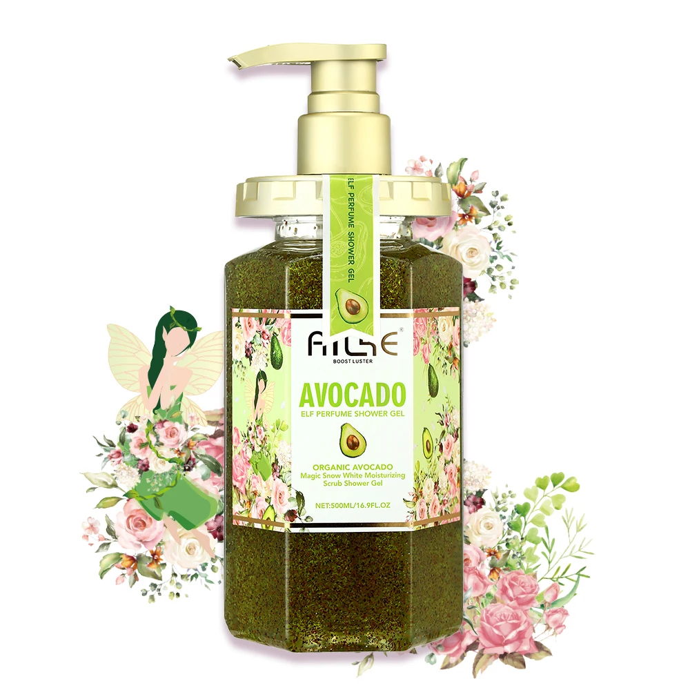 

Avocado Antioxidant Bath Gel Skin Care Whitening Shower Gel 500 ml Organic Body Wash for Unisex