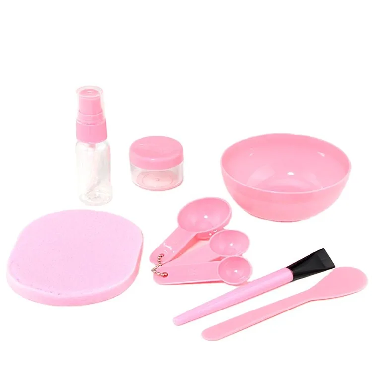 

Mask bowl 9-in-1 set mixing rod metering spoon cream box spray bottle mask brush face sponge advanced packaging bag
