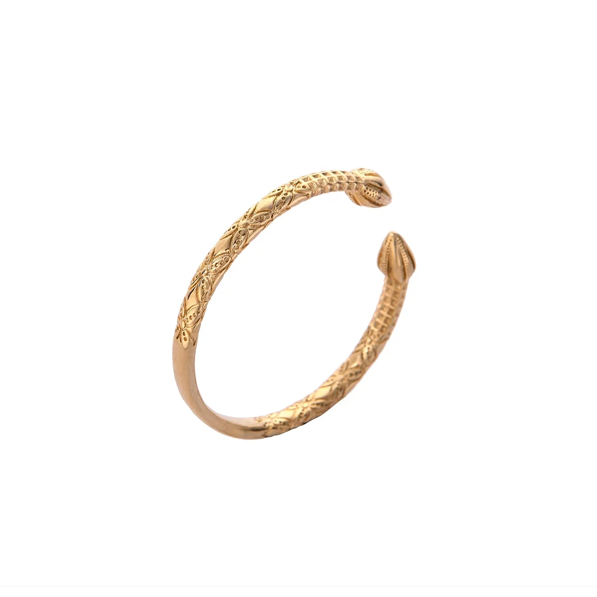 

Gold Color Luxury Brass Copper Metal Bangle Women Fashion Charm Bracelets Jewelry
