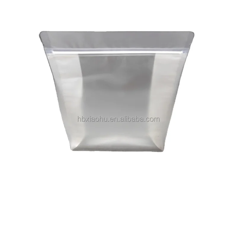 

Matte edible transparent OPP packaging bag candy flat bottom stand up pouch for snack food packing ziplock bags