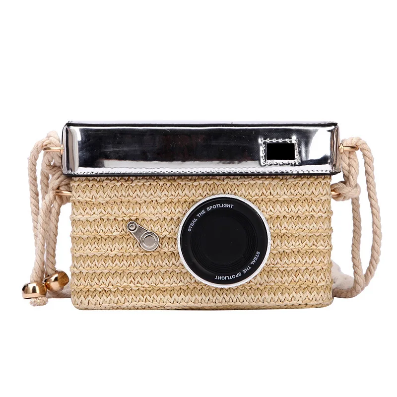 

2021 wholesale tote summer straw camera bags beach ladies handbags for women