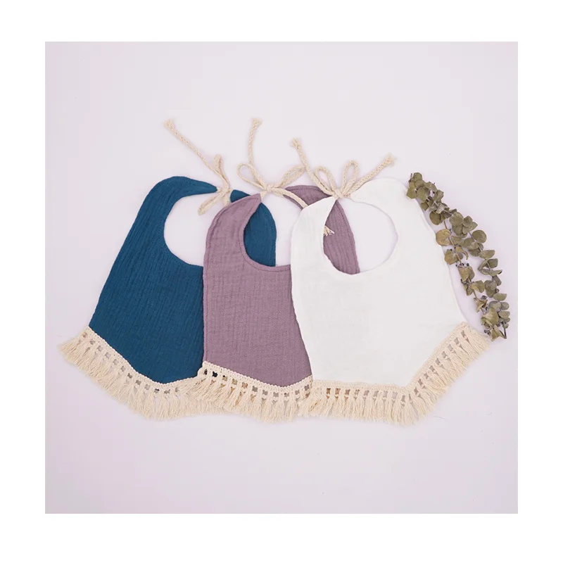 

Cotton Anti-pilling Baby Bibs Waterproof Lunch Feeding Bibs Fine Cloth