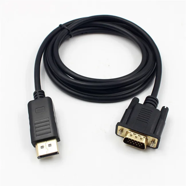 

DP to VGA adapter cable big displayport to vga cable 1.8m 1080P high definition multimedia displayport cable