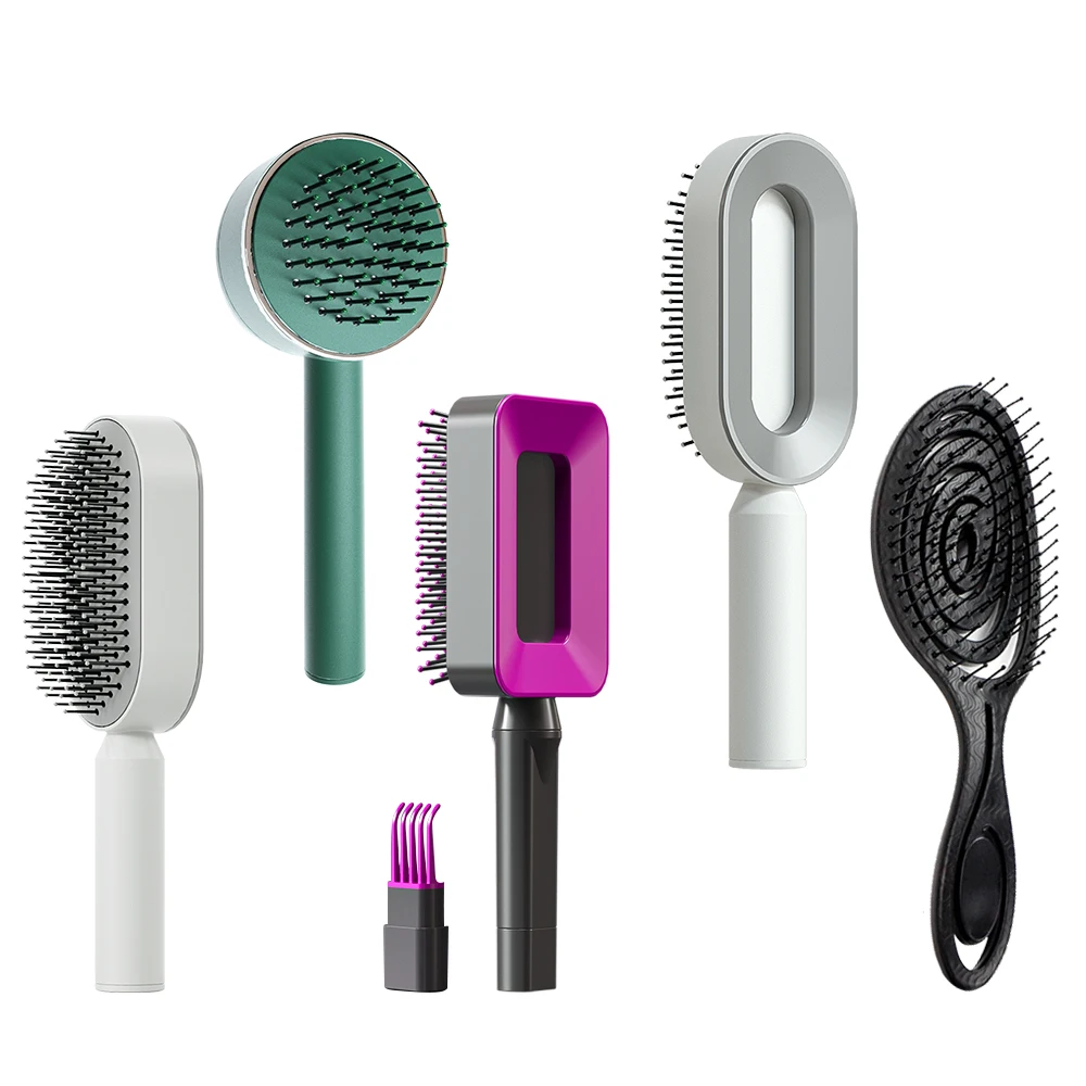 

Self Cleaning Hair Brush Detangling Brush and Scalp Massager Detangler Comb 3D Air Cushion Massager Brush