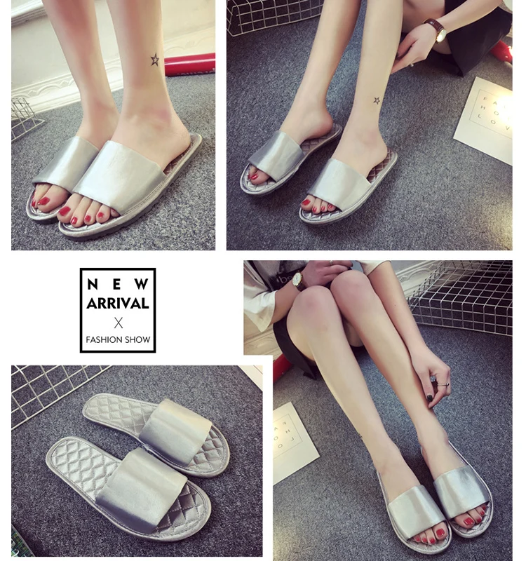 red satin slippers