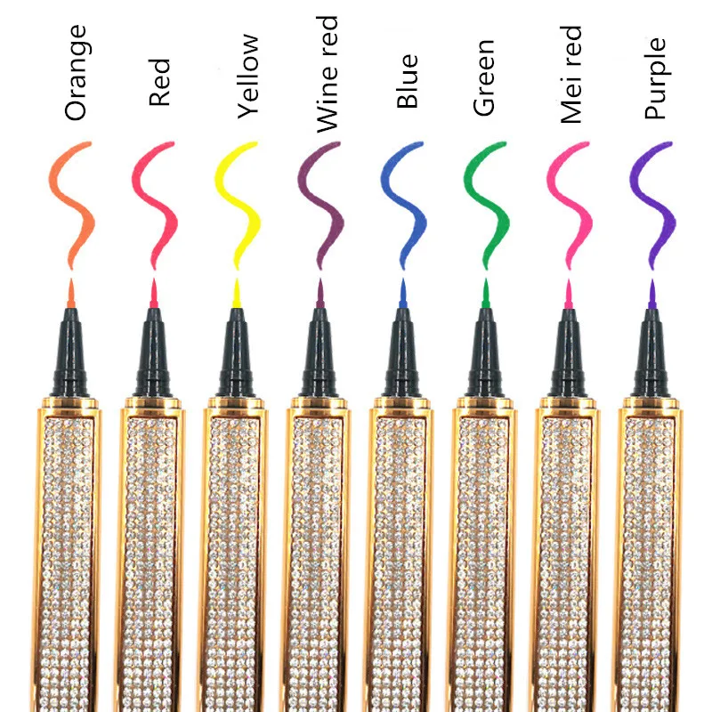 

8 Colors Waterproof Magic Self-adhesive Eyelash Liquid Eyeliner Pen For False Eyelashes