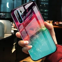 

OTAO Dropshipping To USA Case For Huawei Mate 30 20 Pro P30 P20 Lite 9H Gradient Glass Phone Case Protector De Celular