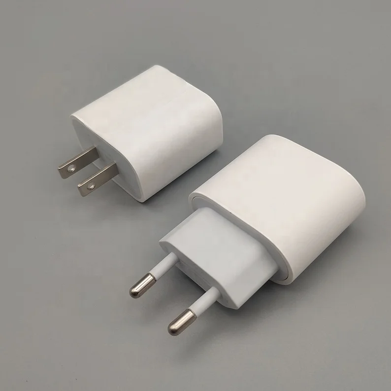 

20W PD fast charger for iphone 12 11 xr Pro Max 18W USB C US Plug original Type C With ID phone wall charging adapter for apple, White