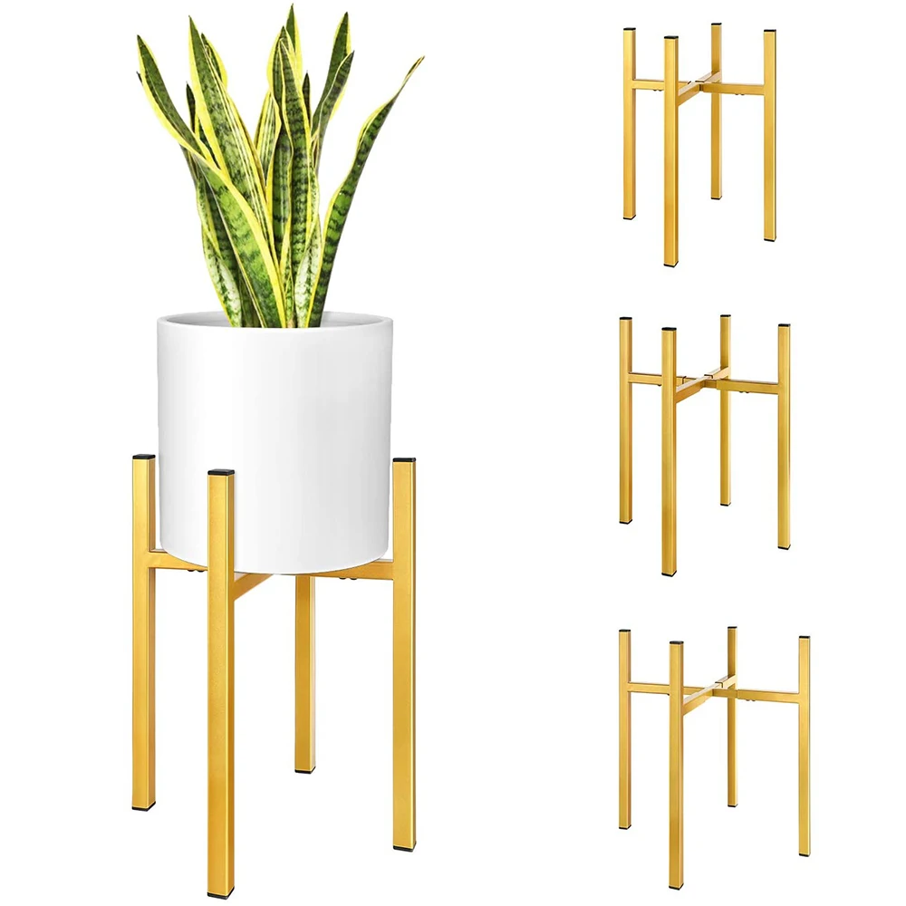 

Light Luxury Adjustable Gold Iron Plant Stand Flower Stands Indoor Outdoor Metal Potted Plant Holder Planter Stand Display, Customized color