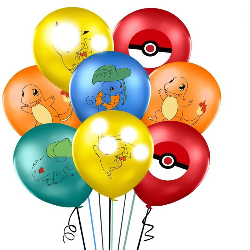 

Free Shipping Cartoon Pokemon Helium Latex Balloon Birthday Party Decoration Balloons Toys, Blue