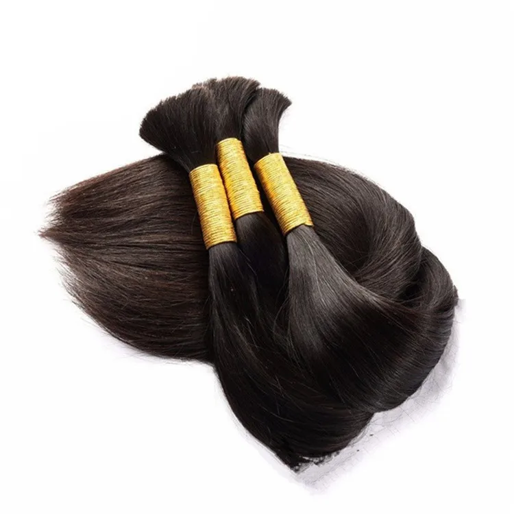 

Wholesale afro kinky Brazilian Straight Remy bundles human Hair Bulk Virgin indian natural hair extension human Bulk hair Vendor