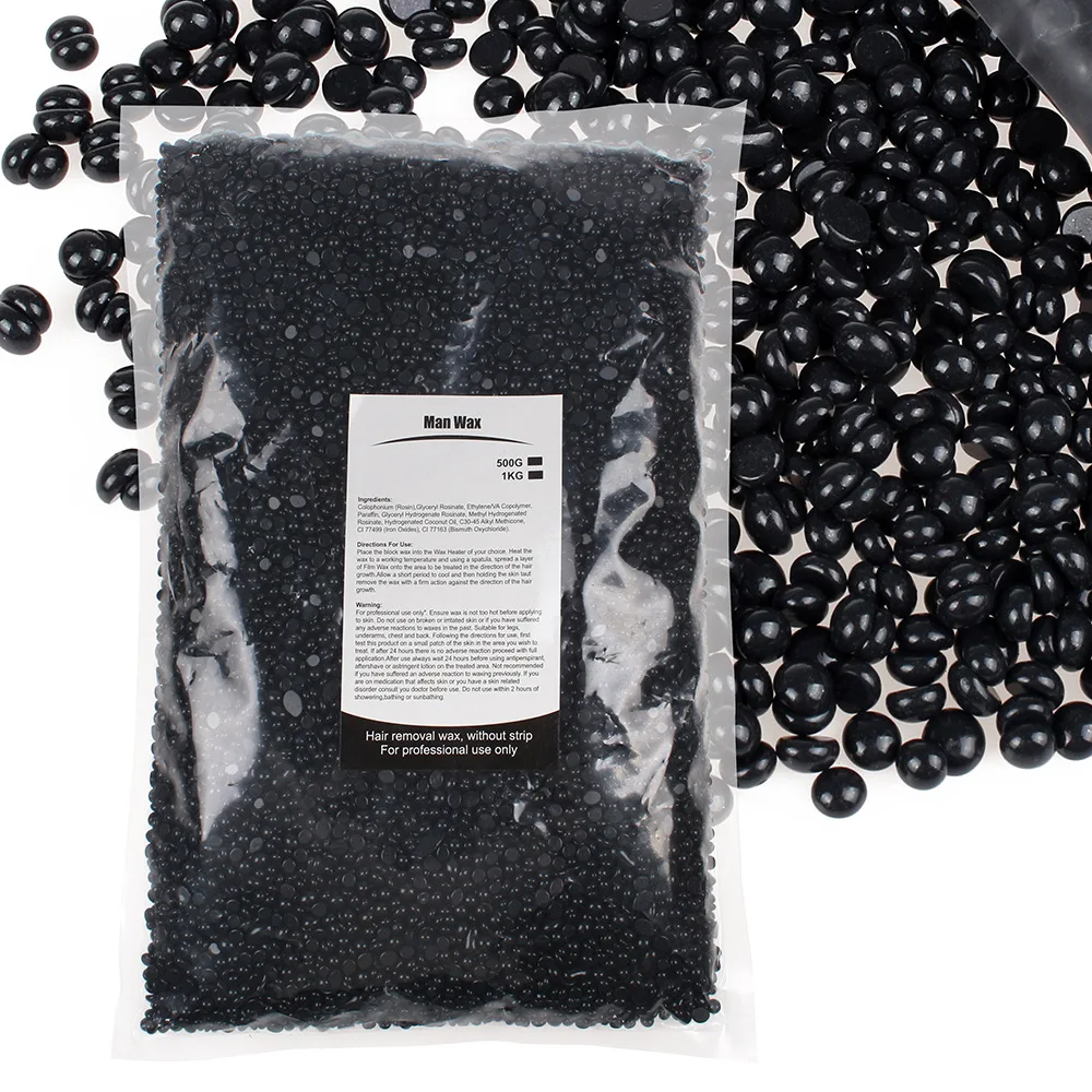 

1000g black hard wax beans hot film hard wax beans hair removal body wax for hair removal