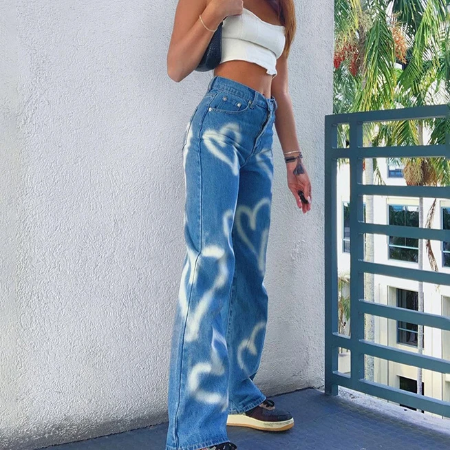 

FS1890D Hot sale casual Denim Pants women Fashion jeans Pants