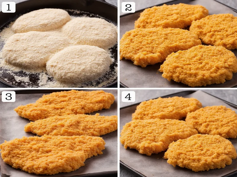 Step-by-step breading process for perfect chicken parm