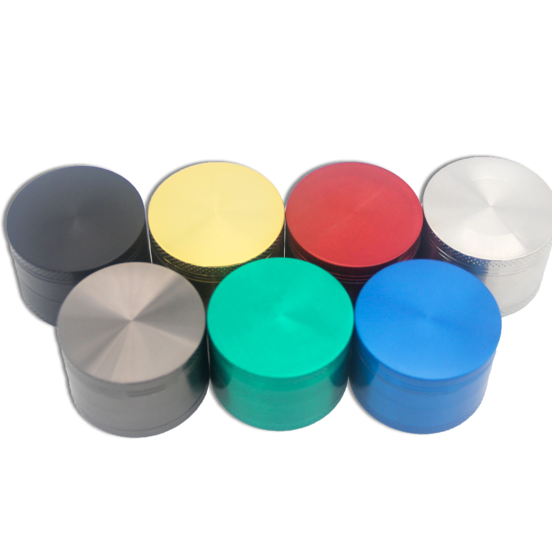 

2020 wholesale hot sale new design 50 mm zinc alloy 4-layer cigarette weed grinder high quality for smoke accessories, Mix colors