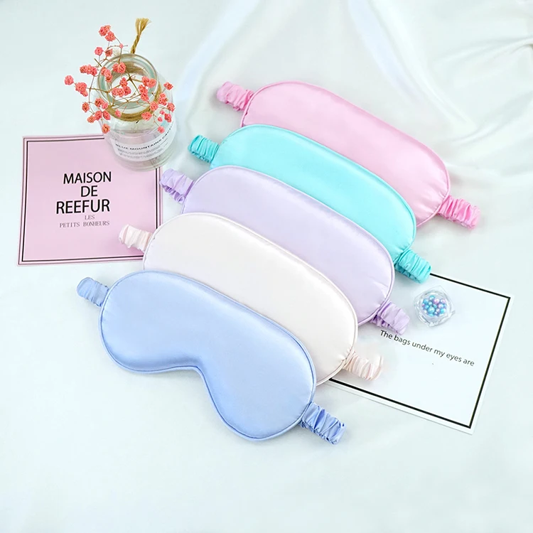 

Factory Price Sleep Eye Mask False Silk Blindfold Super Smooth Eye Mask for Night Sleeping, Picture or customized