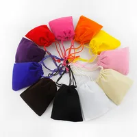 

LH010 Fashionable drawstring velvet jewelry bag custom packaging jewelry pouch