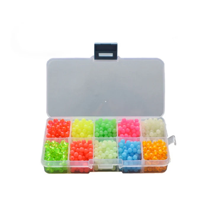 

Luminous Round Plastic 4mm colorful beads with box for fishing, Picture