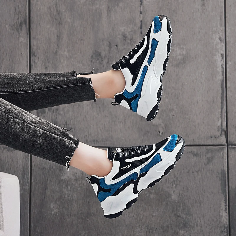 

New 2020 Summer Women Breathable Chunky Sneakers Lace Up Female Sport Shoes for Women Outdoor Running casual shoes