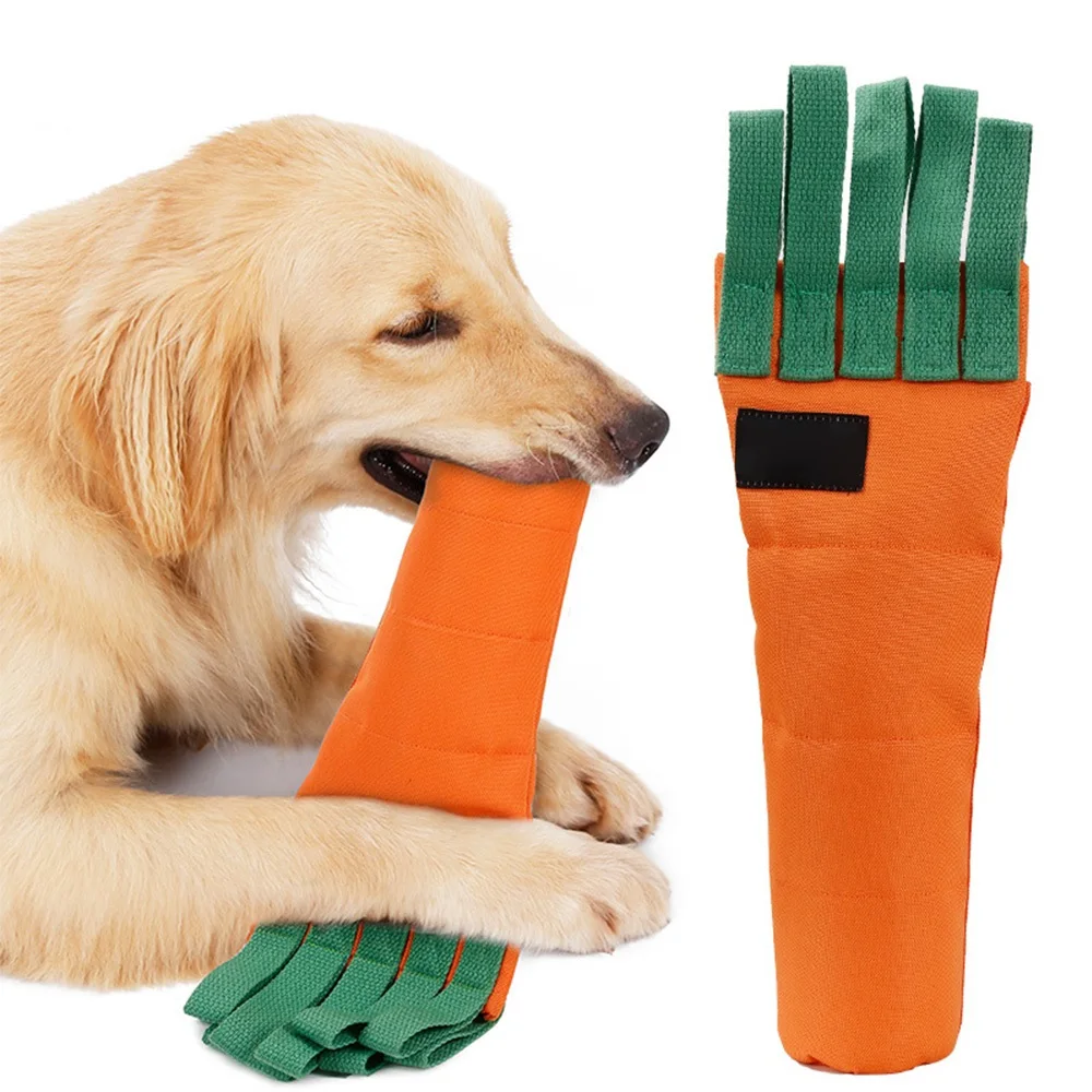 

Hot Sale Bite Resistant Pet Chew Recyclable Toys Carrot Shape Stuffable Squeaky Recycled Dog Toys, As show