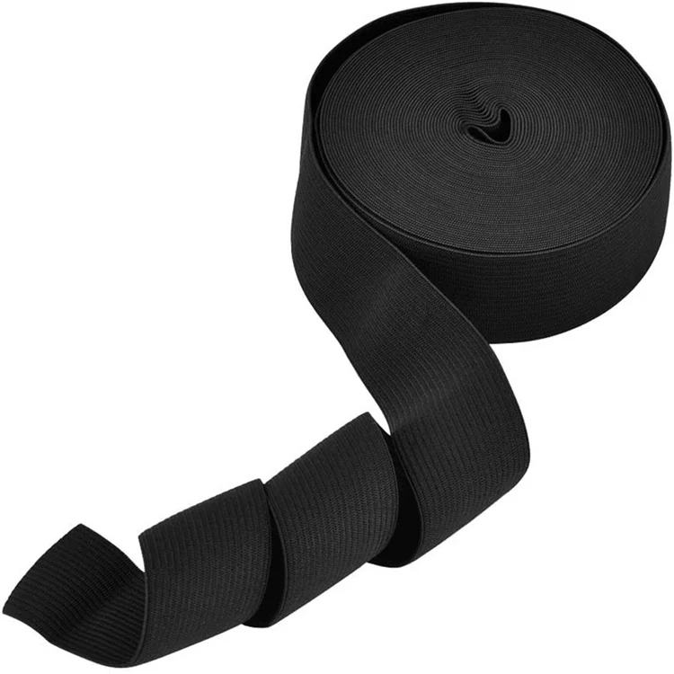 

High Tenacity Black Fold Over Elastic Waist Belt Bra Elastic Strap Elastic Band For Garment And Underwear, Accept customized