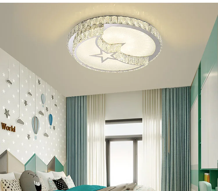 Moon star shape light  fixtures  ceiling round bedroom  crystal ceiling light modern led ceiling lights
