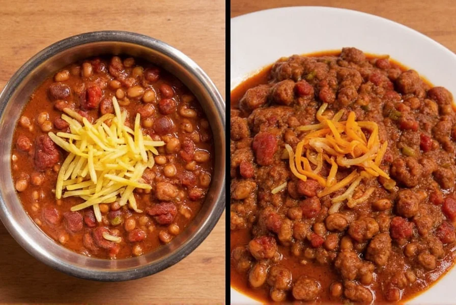 Side-by-side comparison of Steak and Shake chili recipe variations tested by food bloggers