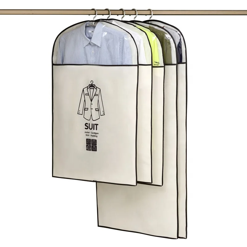 

Clothes dust cover hanging clothes household suit storage changing pocket cover garment bag