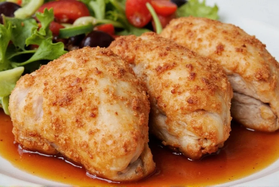Chicken frying in a cast iron pan