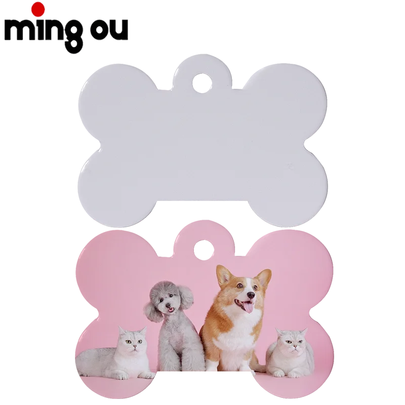 

High Quality Wholesale Sublimation Aluminium Dog Name Tags